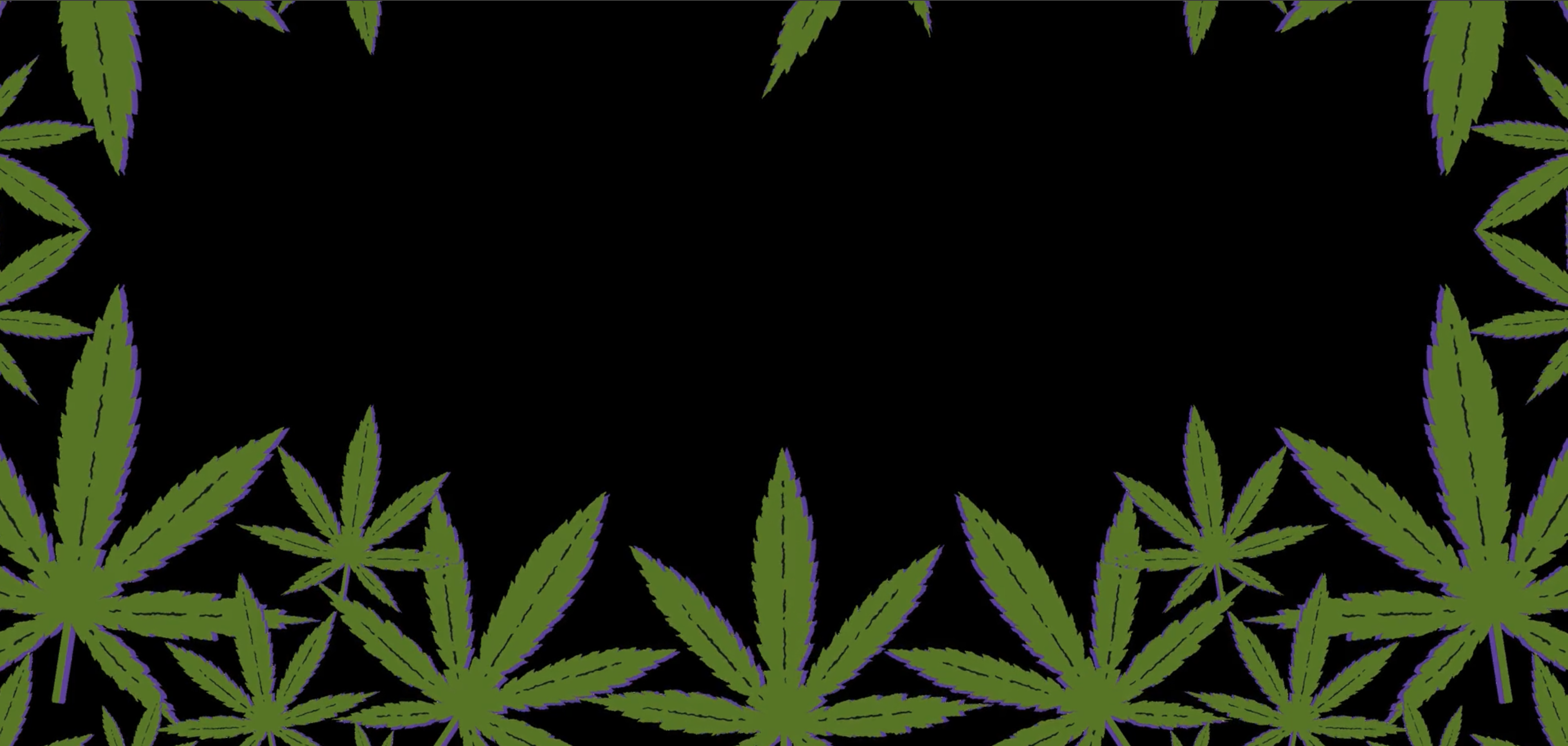 Weed Cartoon Border Drawing