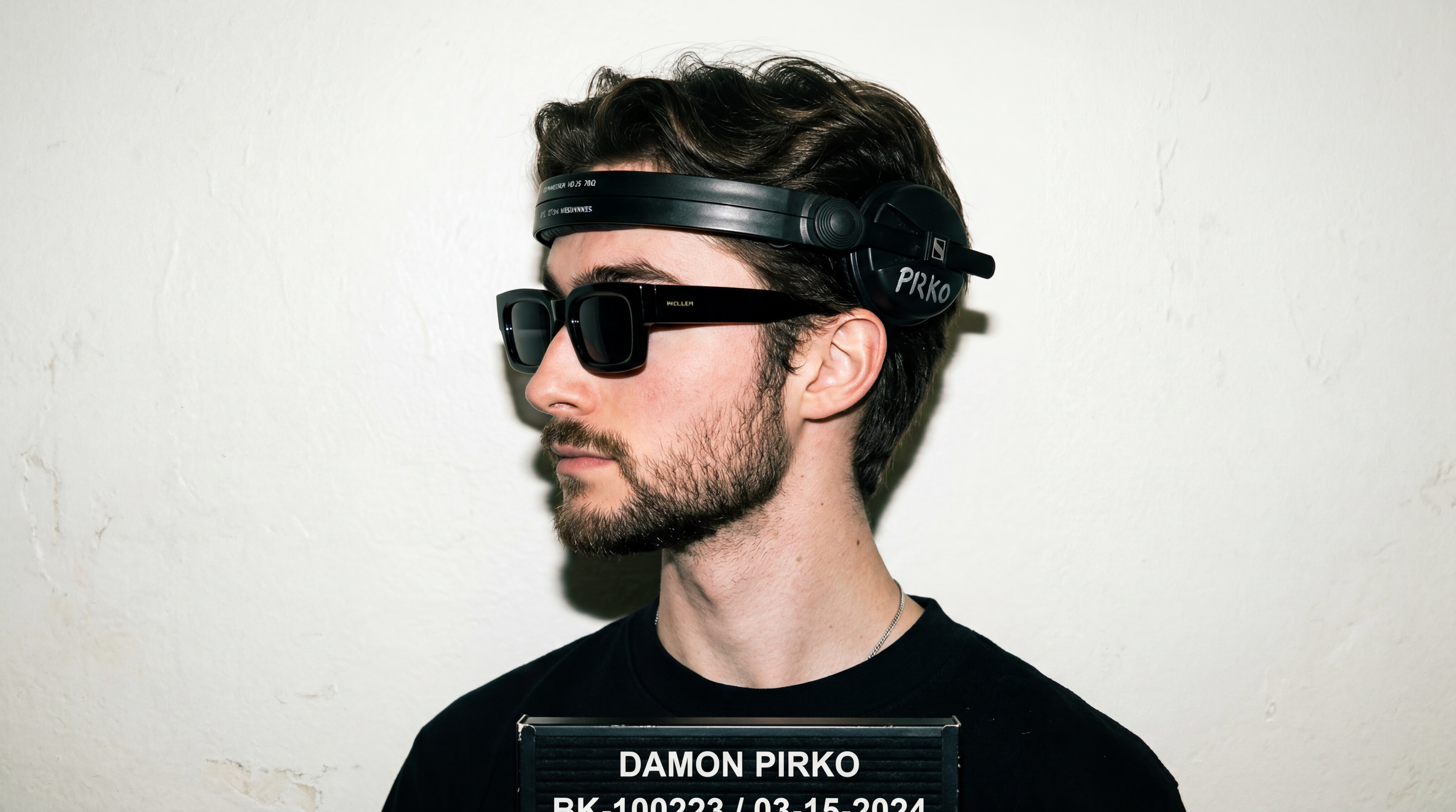 Damon Pirko mug-shot style visual frame